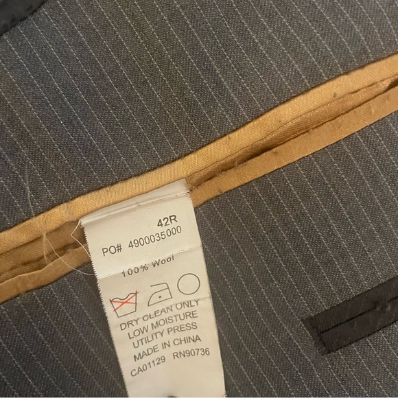 Donald Trump 100% Wool Grey Pin-Striped 2-piece suit - Picture 5 of 8